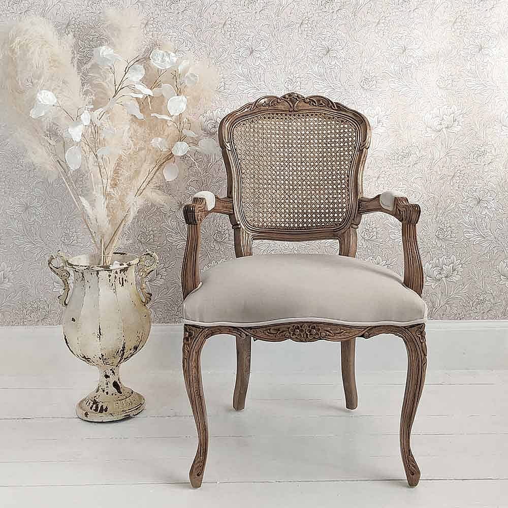 Love Story Velvet Armchair Upholstered Taupe Velvet Oak Armchair