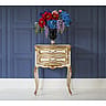 Gold Distressed French Side Table