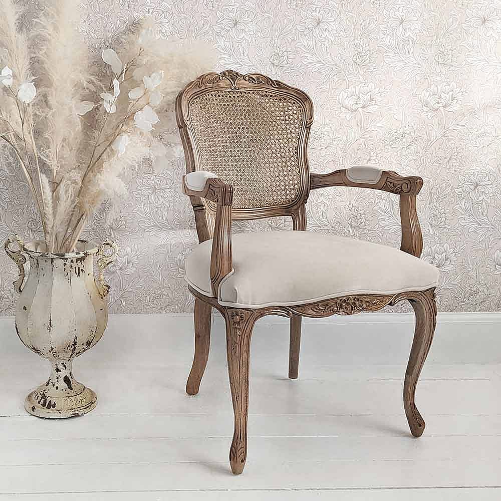 Love Story Velvet Armchair Upholstered Taupe Velvet Oak Armchair