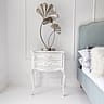 White Wooden Bedside Table