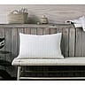 Breton Style Fawn & White Striped Cotton Bedroom Cushion