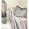 Lovely Silver Flapper Cushion and Gorgeous Soft Faux Fur Throw
