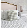 Romantic Styling for our Green Check Cushion