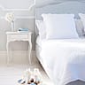 French White Cotton Quilted Bedspread & Pillow Sham Set