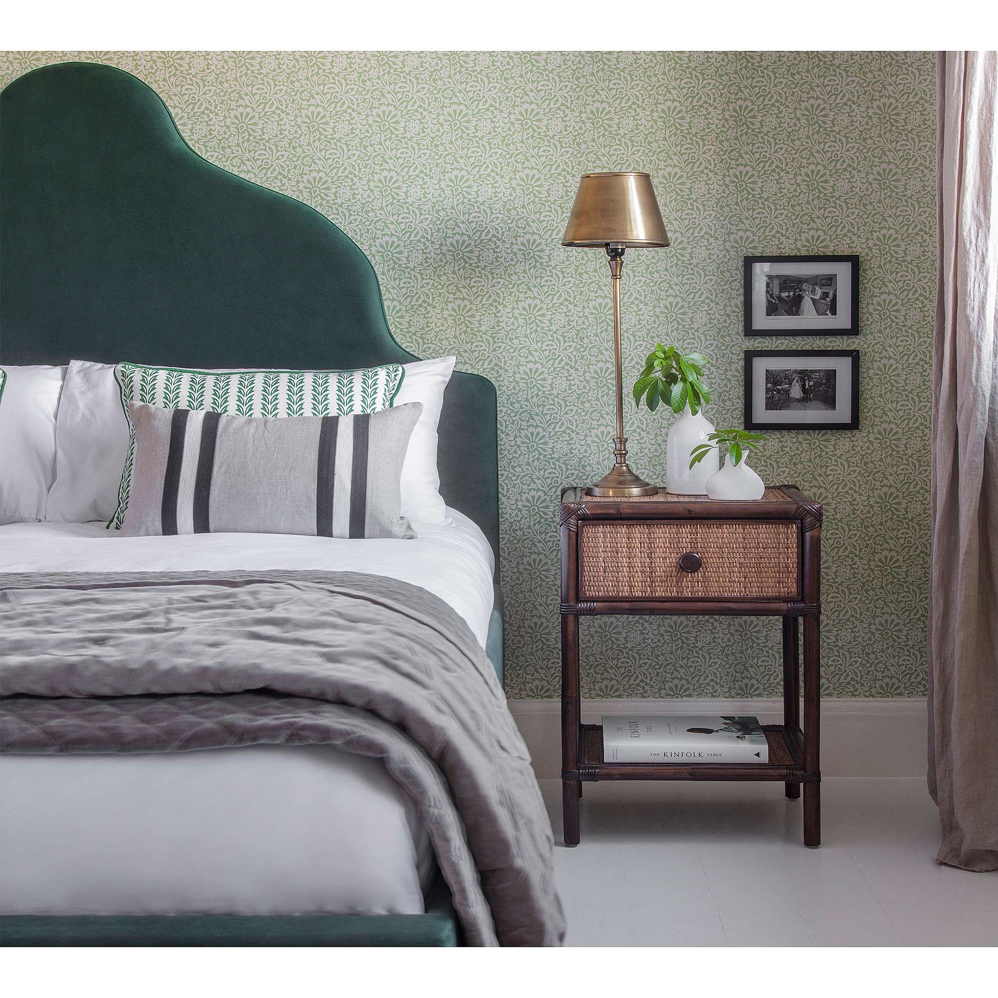 Hunter Green Velvet Upholstered Bed Contemporary Dark Green Velvet Bed
