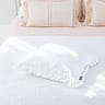 Pure White Linen Bedroom Cushion