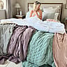 Peachskin Quilted Bedspread in French Grey
