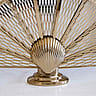 Art Deco Shell Detailing On The Glamorous Gold Fire Screen