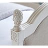 Antique White Carved Bed