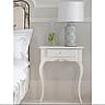 French White One Drawer Side Table