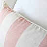 Beautiful Pink And Ivory Striped Bedroom Cushion