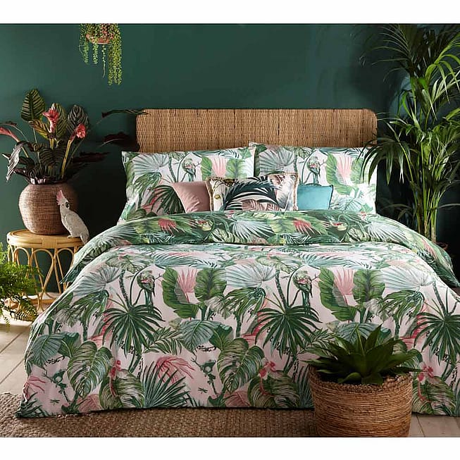 Rainforest Reversible Bed Linen Set | Lush Leafy Green Bedding