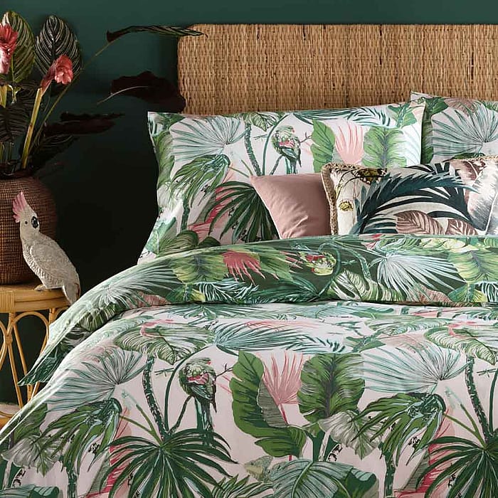 Rainforest Reversible Bed Linen Set | Tropical Green Rainforest and ...