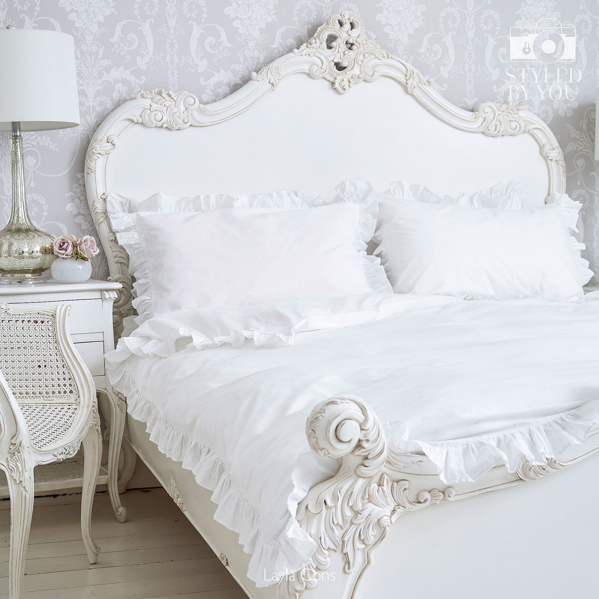 Lace Frill Linen Bed