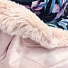 Fluffy Pink Faux Fur Bedspread