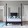 Luxury Four Poster Black Bed