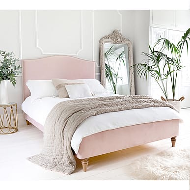 Soho Pink Velvet Bed