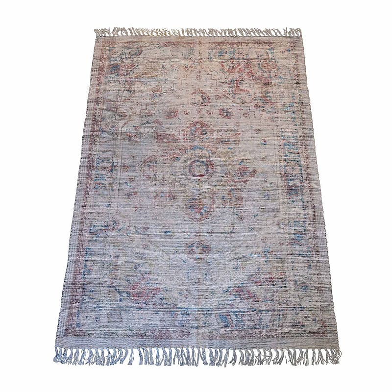 Bedside Manners Tufted Rug | Cotton Chenille Hand Tufted Rug with Faded ...