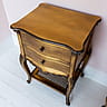 Gently Distressed Antique Gold Bedside Table