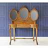 Elegant Triple Mirror Antique Gold Gilt Dressing Table