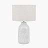 White Floral Ceramic Table Lamp