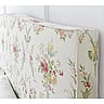 Floral Linen Fabric Upholstered Bed