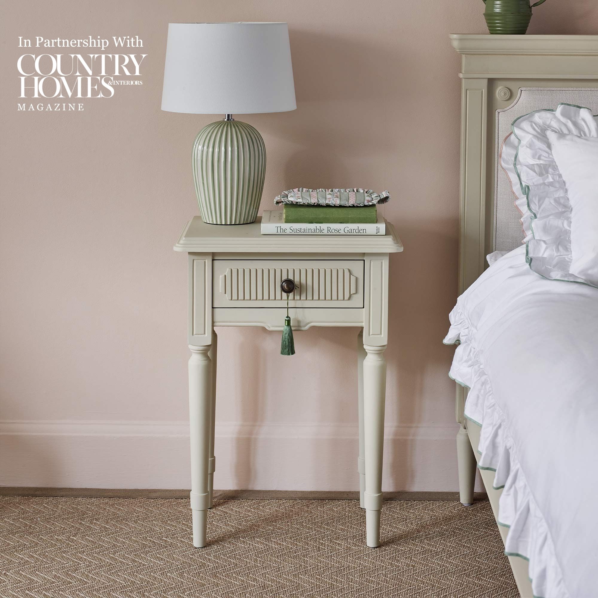 Avenue d'Amour Oatmeal Petite Bedside Table