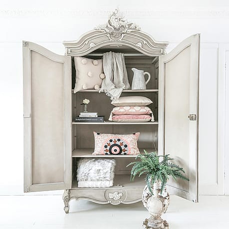 Amour 2-Door Mirror Fronted French Armoire Amour 2-Door Mirror Fronted French Armoire