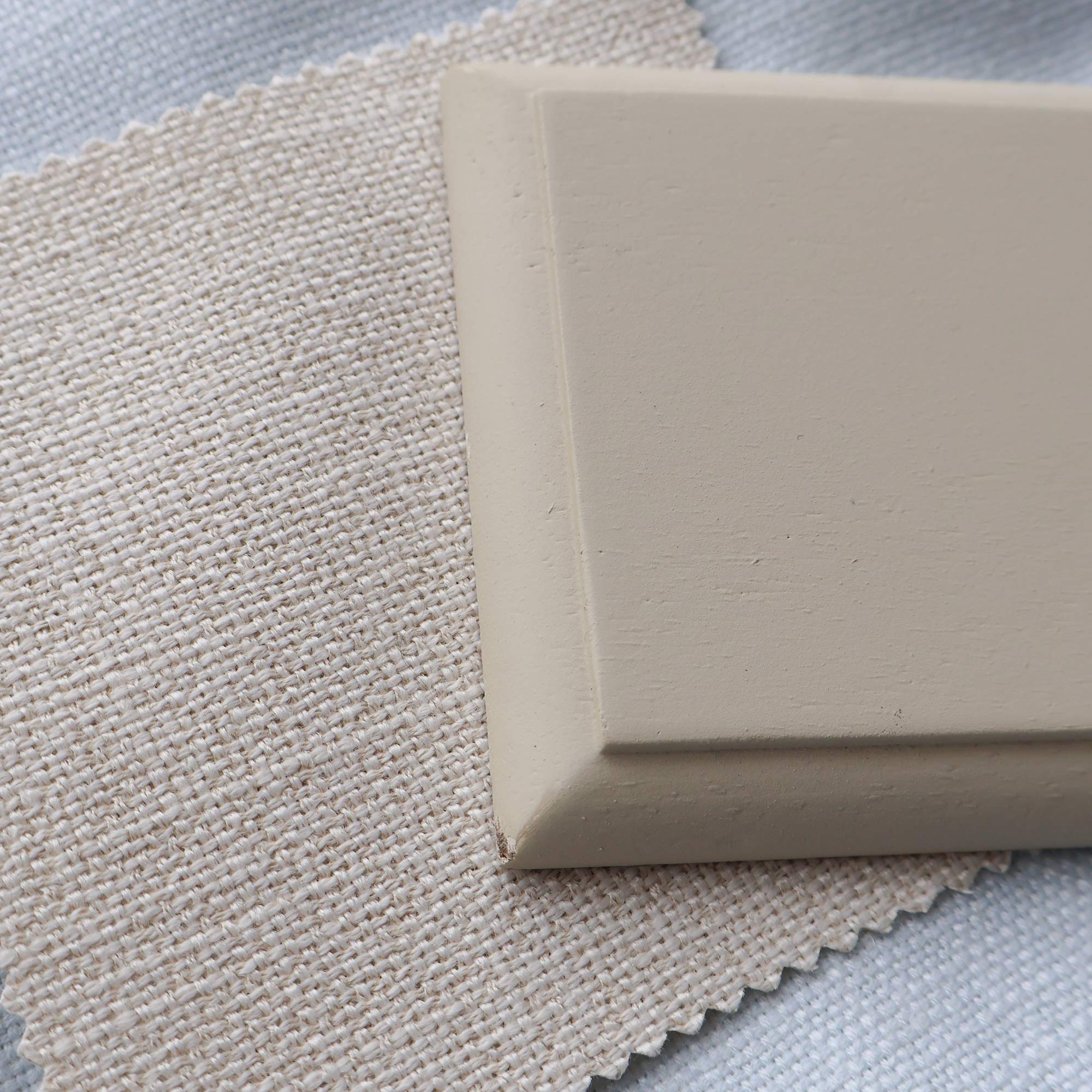 Pale Ivory Linen Fabric Swatch