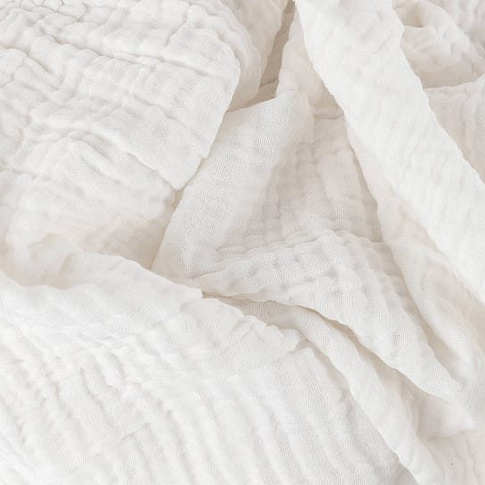 Crinkle Throw in White Crinkle Throw in White