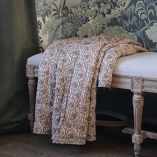 Earthy Brown Floral Bedspread Earthy Brown Floral Bedspread