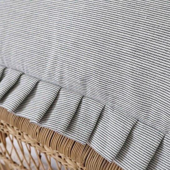 Charcoal Pleated Stripe Cushion Charcoal Pleated Stripe Cushion