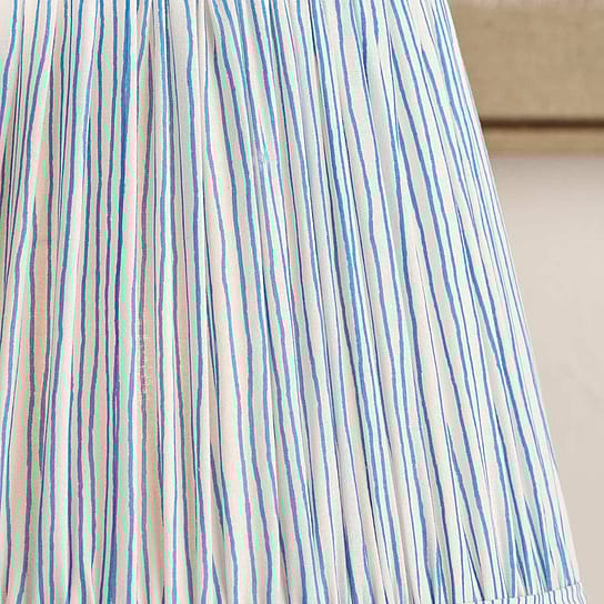 Cotton Stripe Lampshade in Sea Blue Cotton Stripe Lampshade in Sea Blue