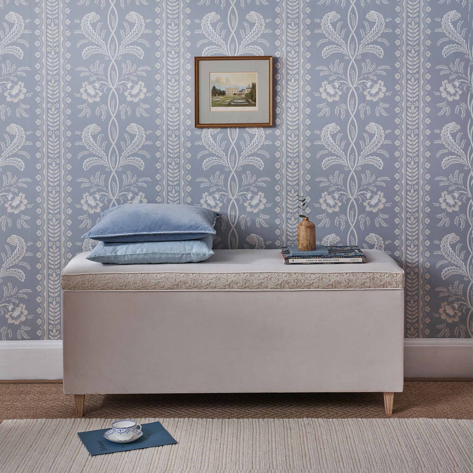 Cloud Dreamer Velvet Upholstered Ottoman