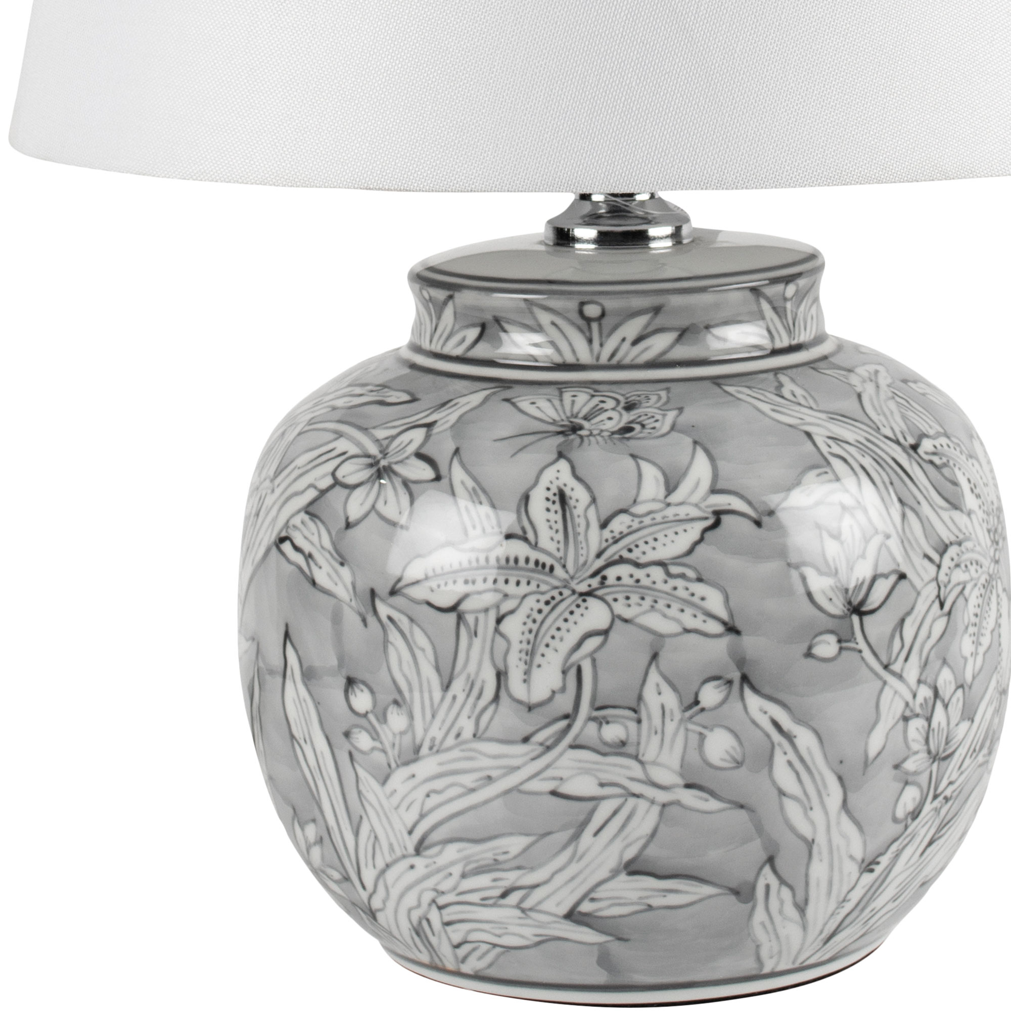 Classical Design Ceramic Lamp in Dove Grey