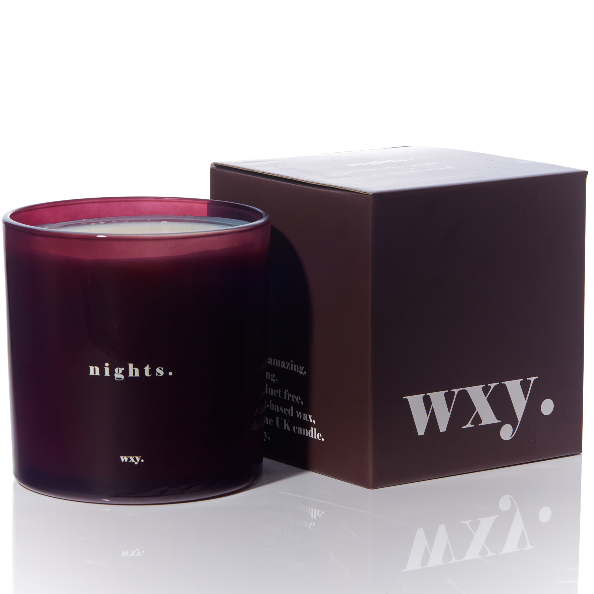 Red candle with White Writing 