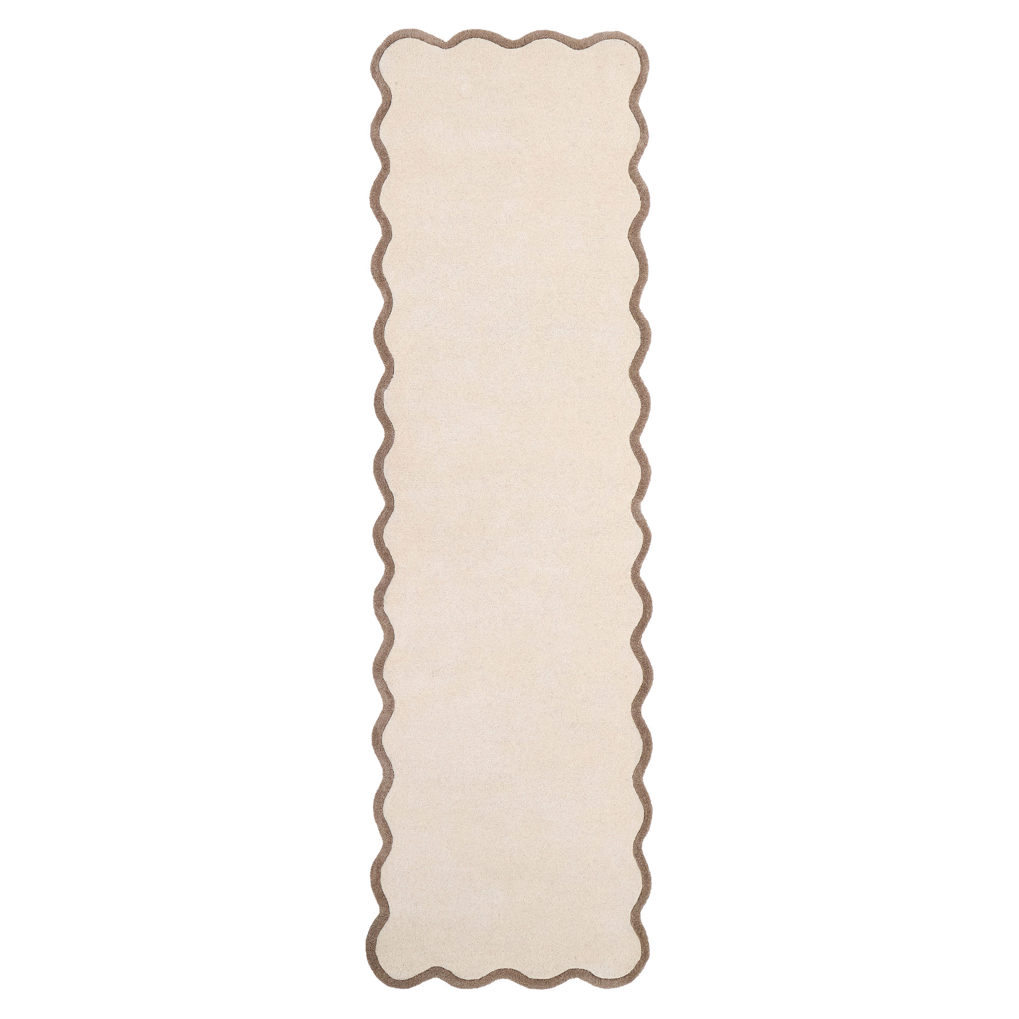 Cut Out of Cream and Brown Runner