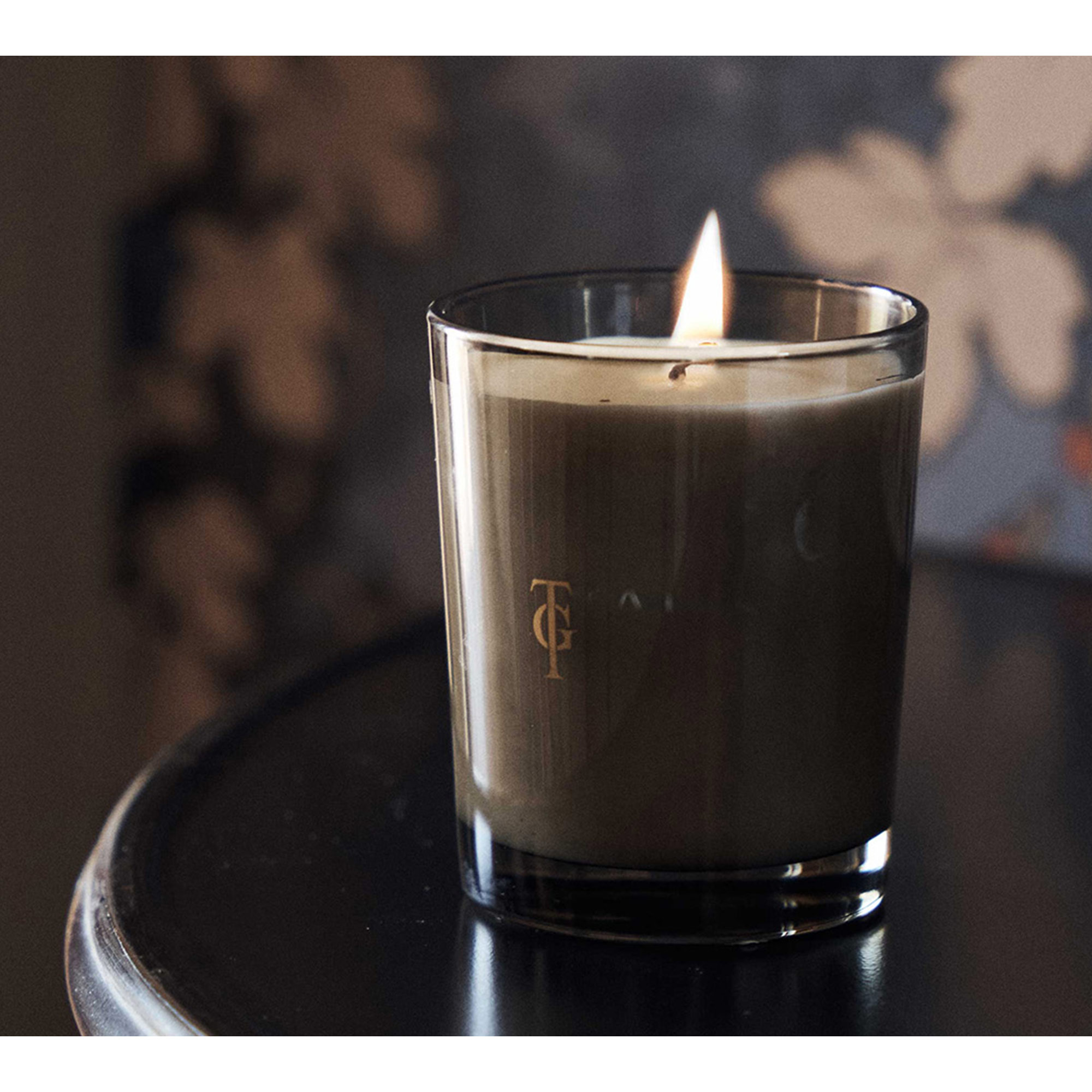 Black Glass Candle in Calabrian Summer by True Grace