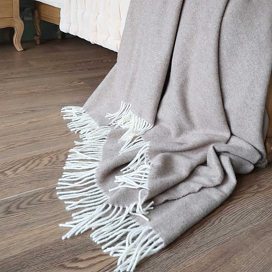 Natural Throw with Tassle Detail Natural Throw with Tassle Detail
