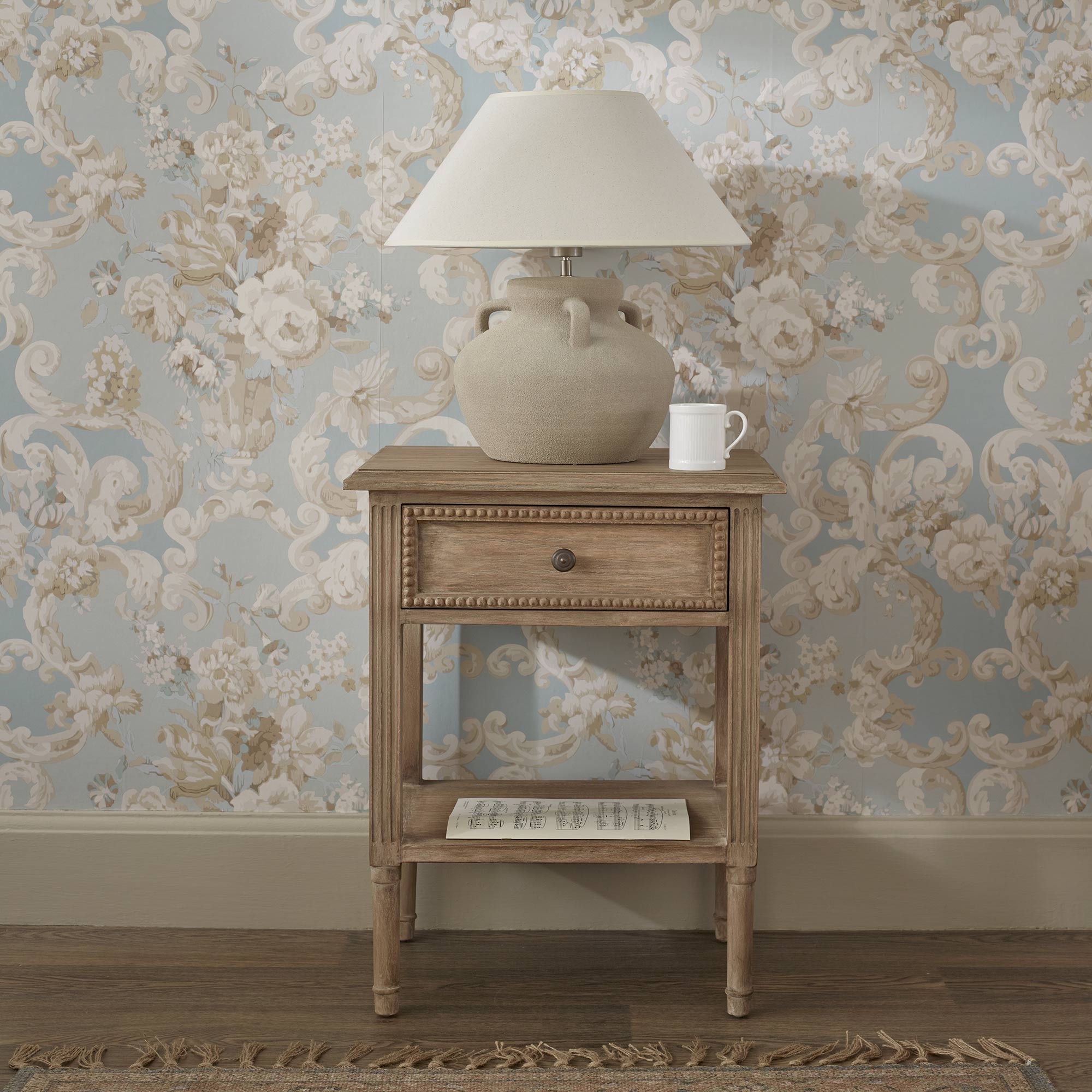 clair de lune solid wood bedside 