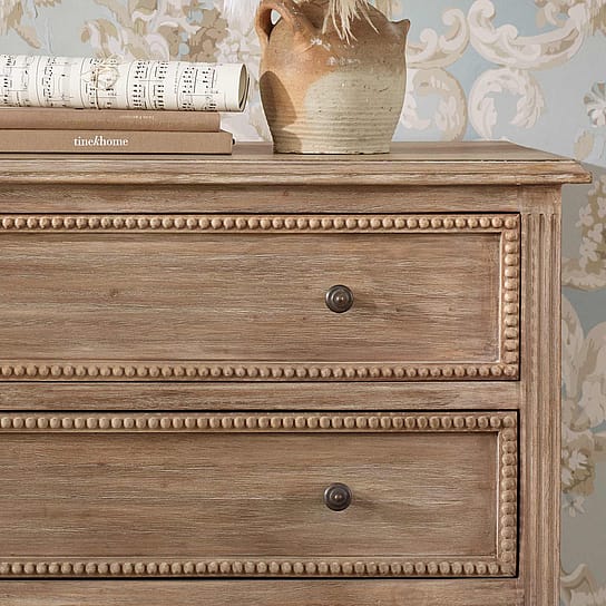 Beaded Wooden Chest of Drawers Beaded Wooden Chest of Drawers