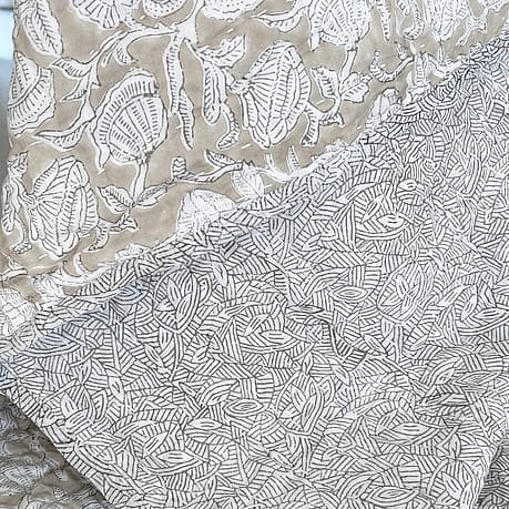Chai Latte Block Print Bedspread Chai Latte Block Print Bedspread