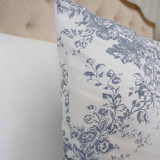 Classic French Toile Design Cushion in Blue and White Classic French Toile Design Cushion in Blue and White