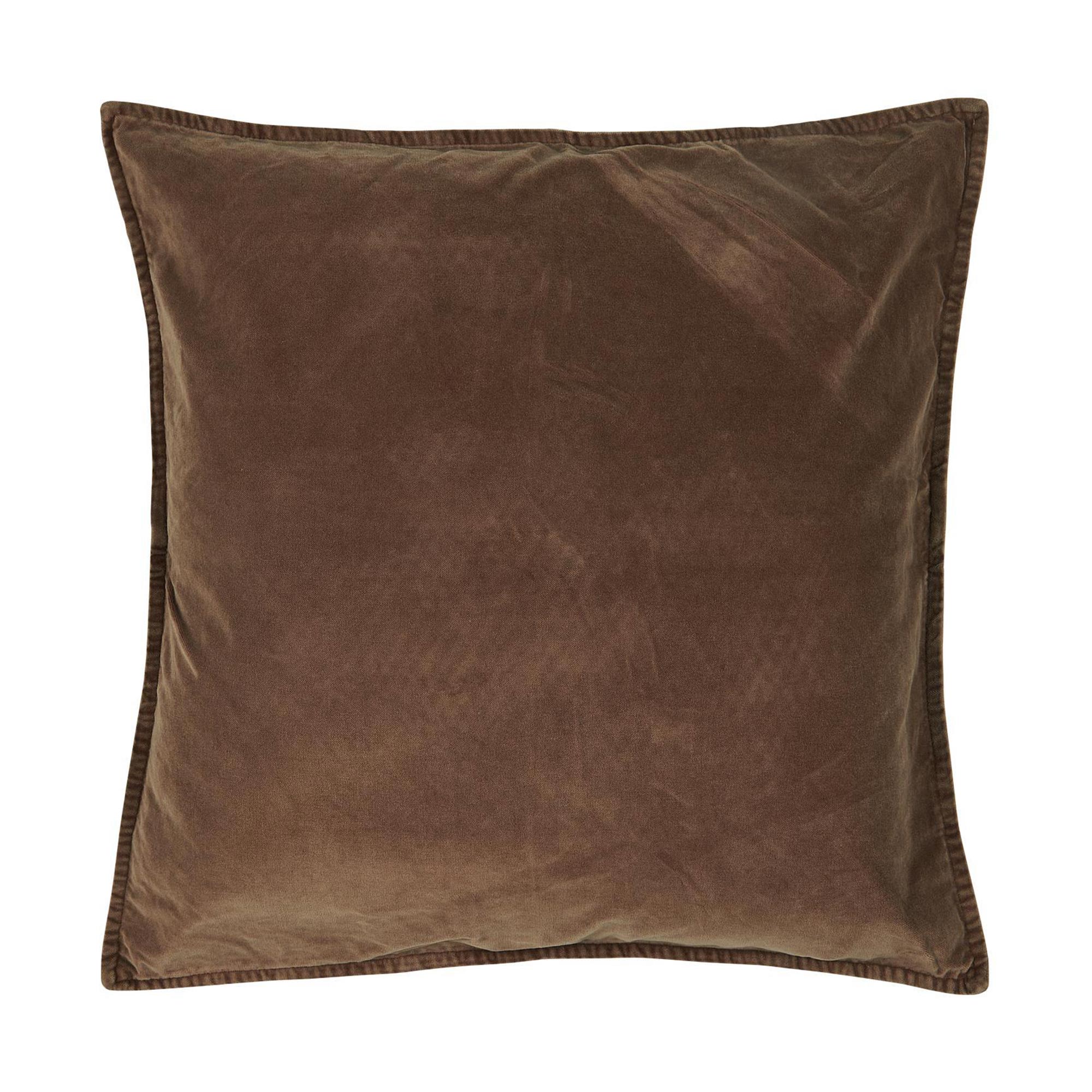 Mélange Velvet Cushion in Chocolate