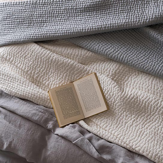 Nude Pink and Pale Blue Bedspread Nude Pink and Pale Blue Bedspread