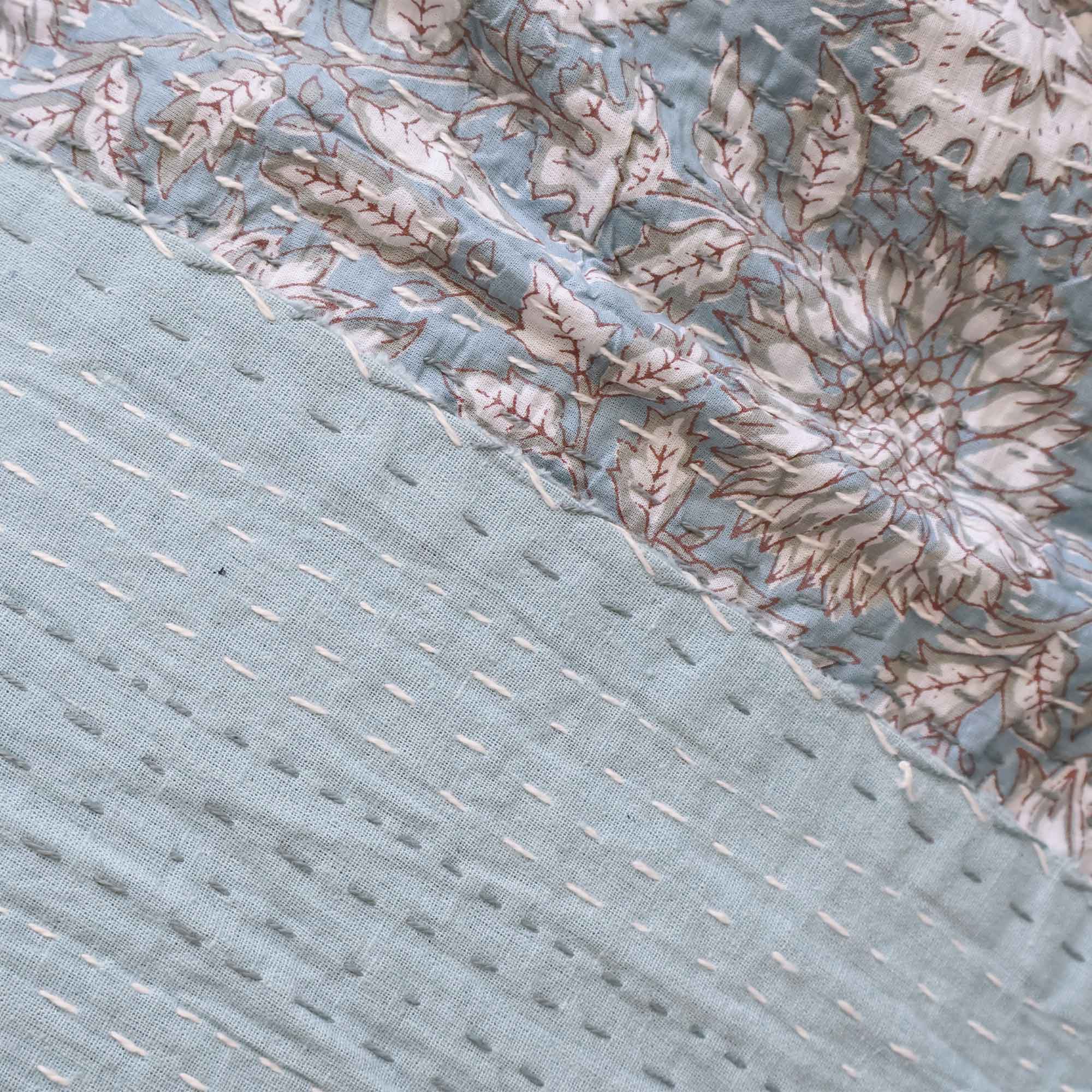 Felia Blue Kantha Throw