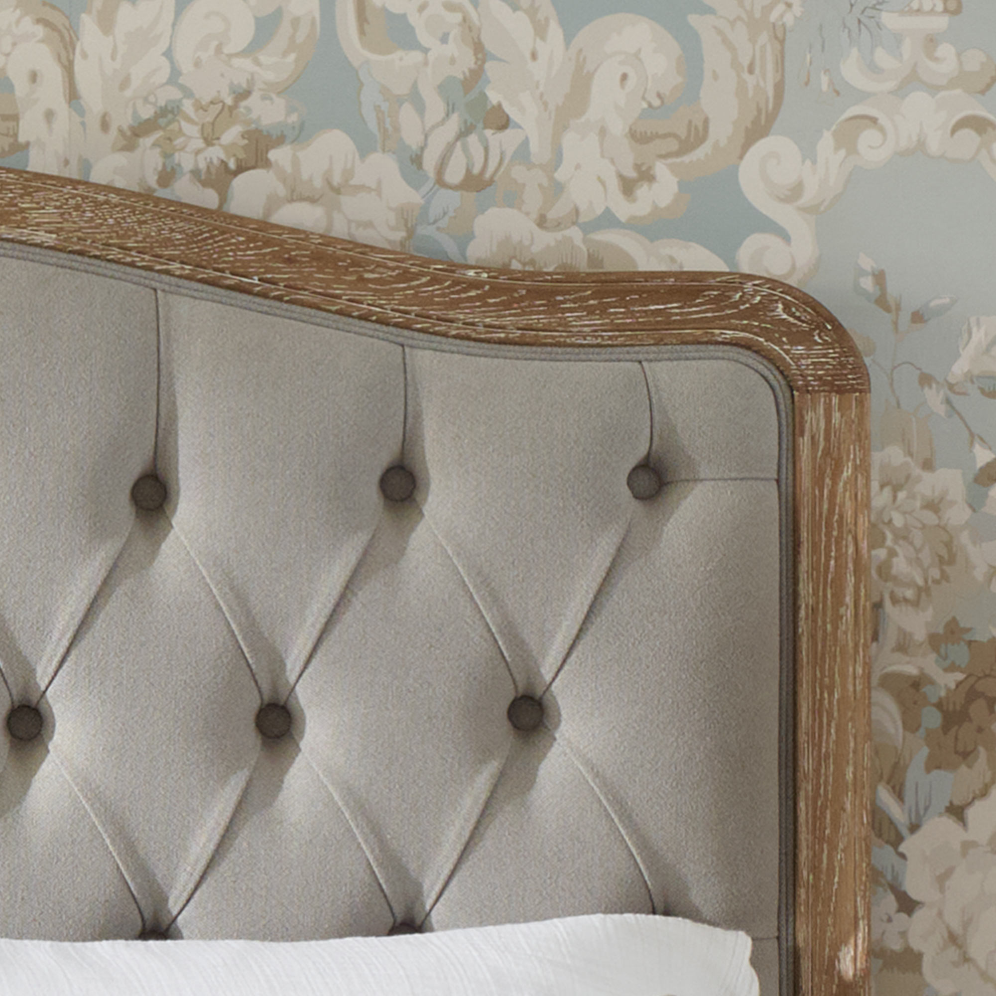 Fabric Sample for French Romance Grey Linen