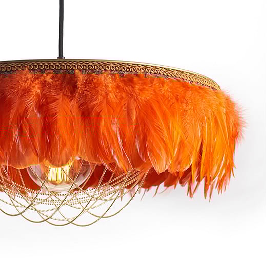 orange feather pendant light orange feather pendant light
