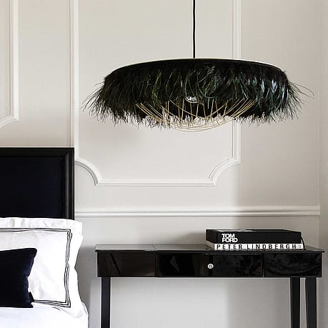 Glorious Gloria Black Feather Pendant Glorious Gloria Black Feather Pendant