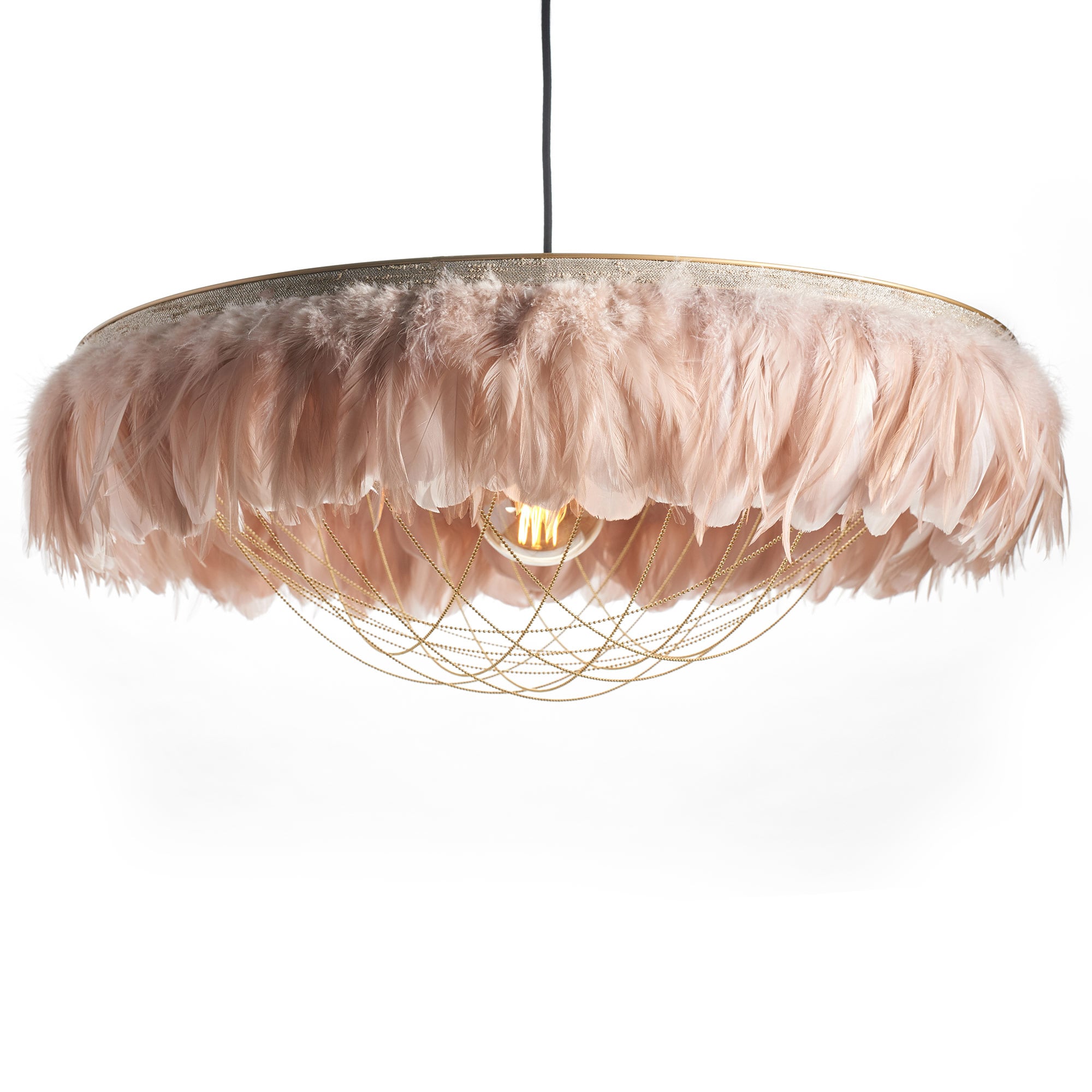 Glorious Gloria Pink Feather Pendant